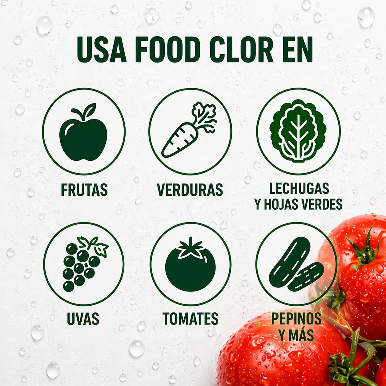 Desinfectante de frutas y verduras - Elimina eficazmente las bacterias - 5L - Apto para uso en industria alimentaria - Coadyuvante alimentario - Cumple con Normativa EN 901 (1)