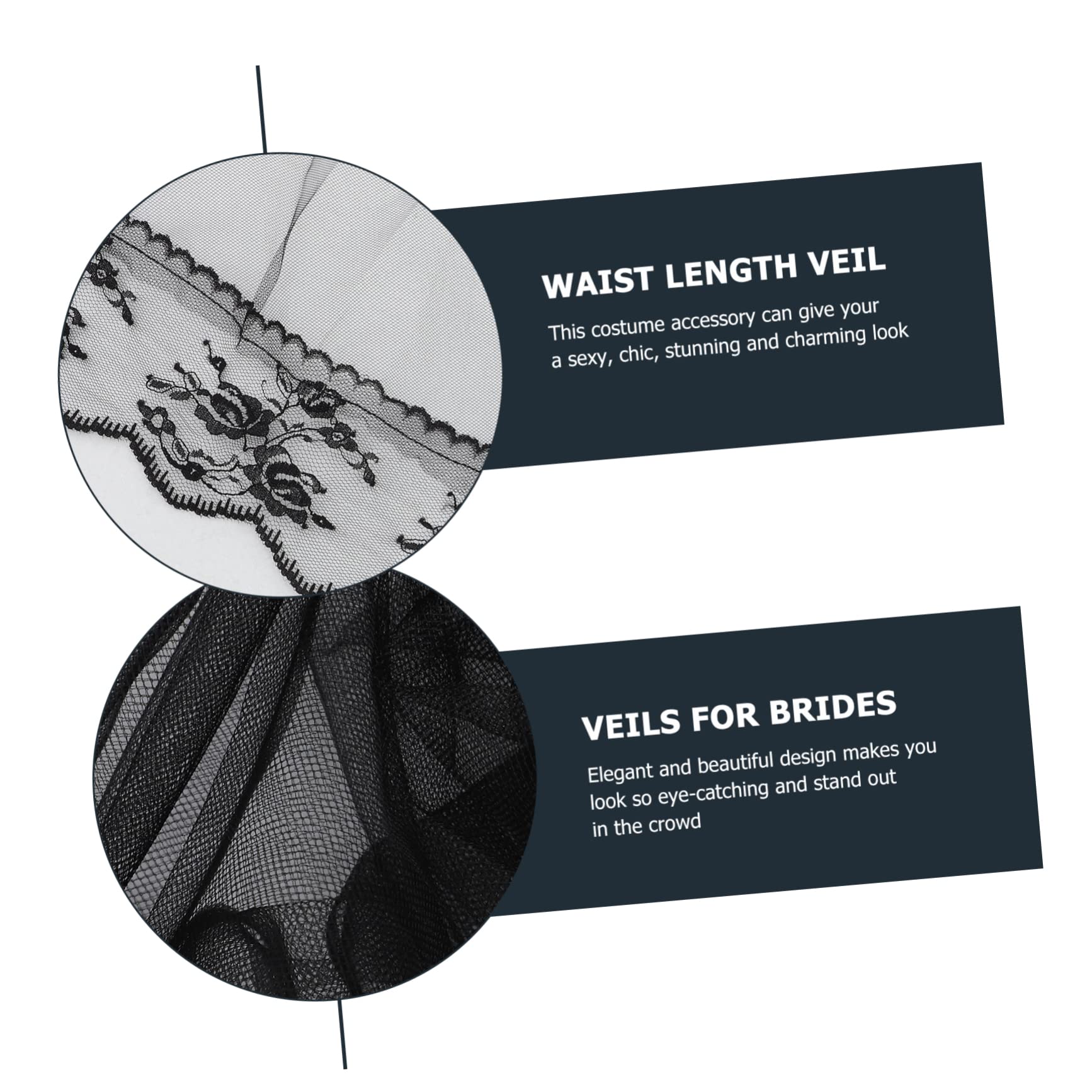 GALPADA 5stücke Kurzer Brautschleier Aus Spitze Für Hochzeiten Und Halloween Mit Elegantem Mesh-look Perfektes Kostümzubehör Für Besondere Anlässe