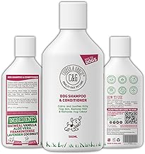 Dog Shampoo & Conditioner 500ML - Grooming for Sensitive Skin, Itchy Skin, Smelly Dogs - Anti-Itch, Anti-Bacterial & Anti-Fungal Formula - Soothes & Restores Coat