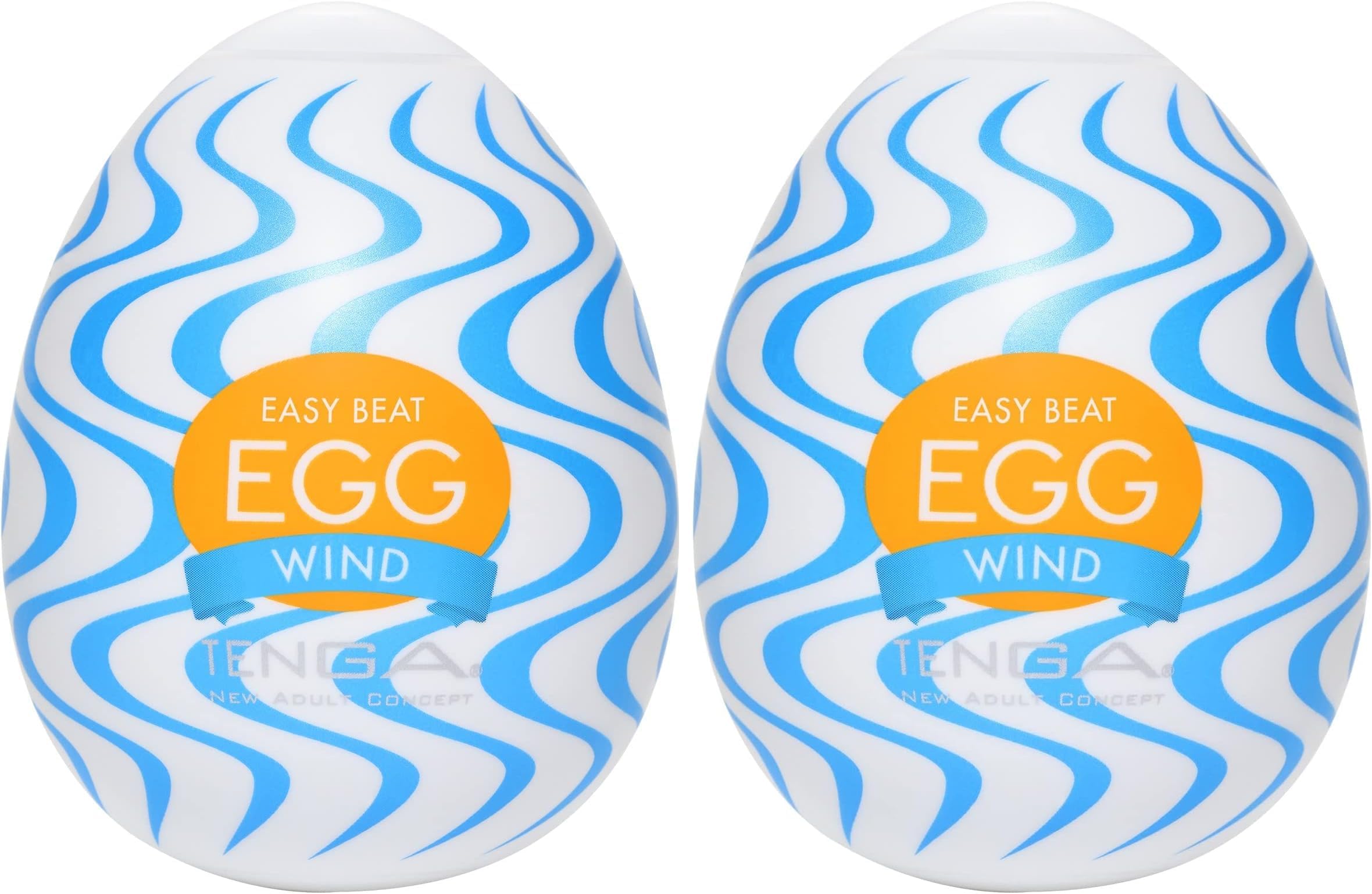 TENGA Disposable, One-Time Use Easy Beat Egg Male Portable Pleasure Device, Wind (Pack of 2)