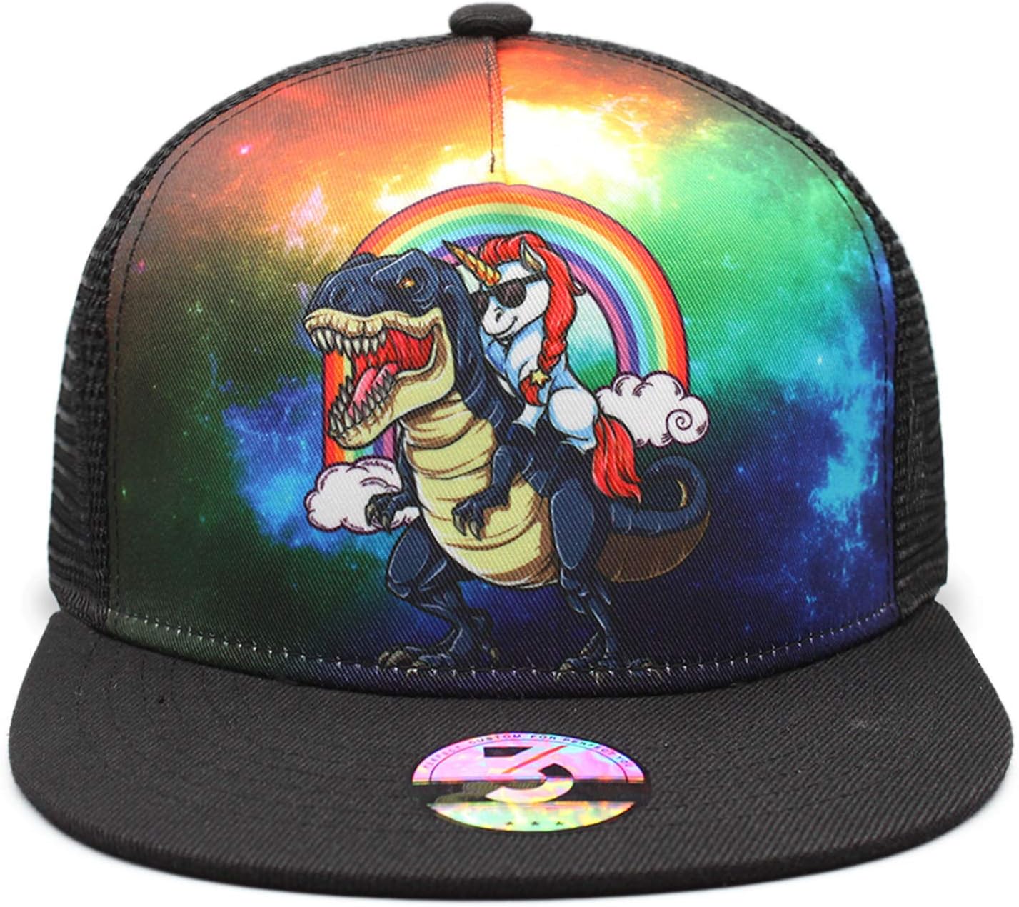 Unicorns/Dinosaur Snapback Cute Rainbow Hats Funny Trucker Hat