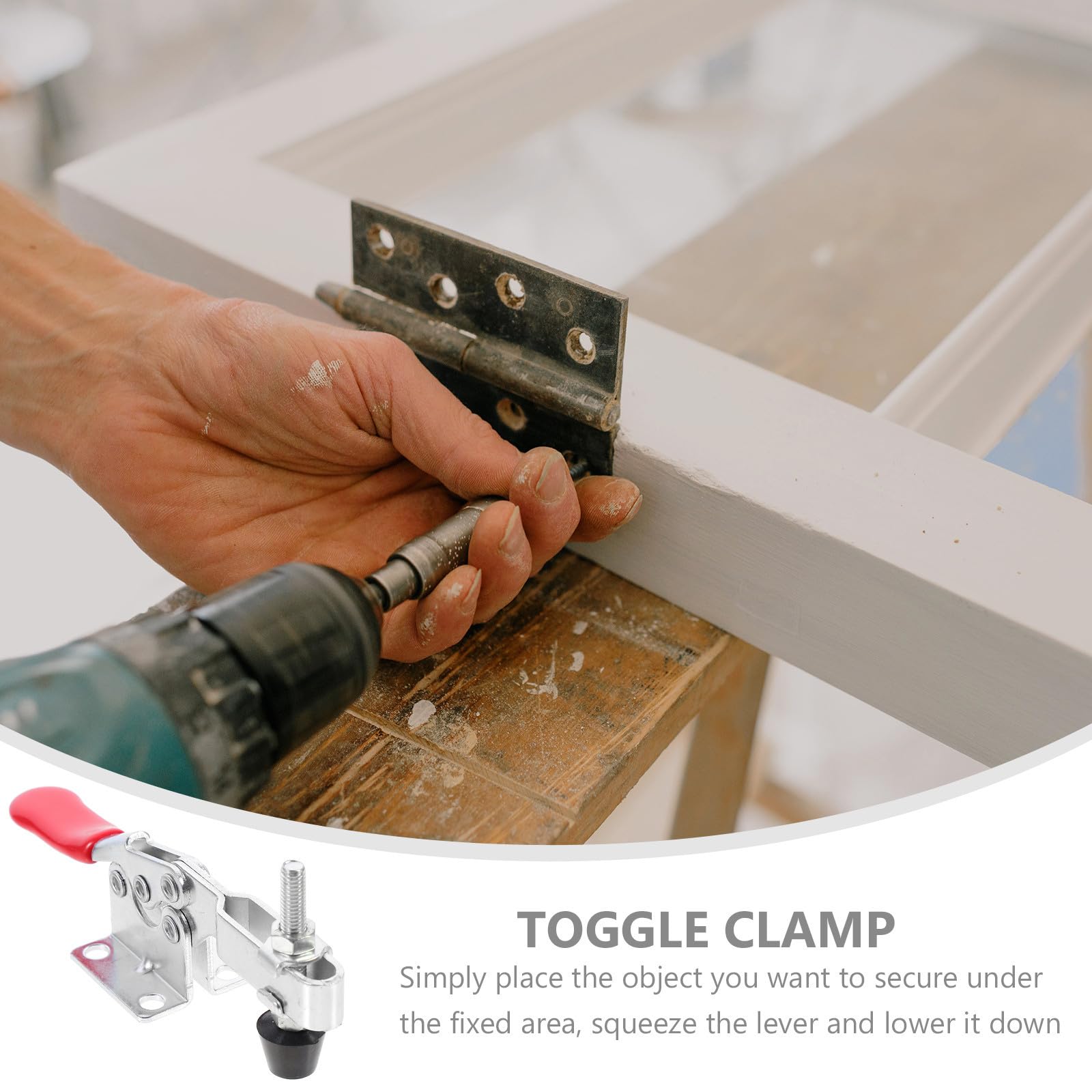 10 Abrazaderas de Palanca Rápida de Metal Zincado Agarre Fácil y Fuerte Poder para Sujeción en Madera y Metal en Trabajos Manuales