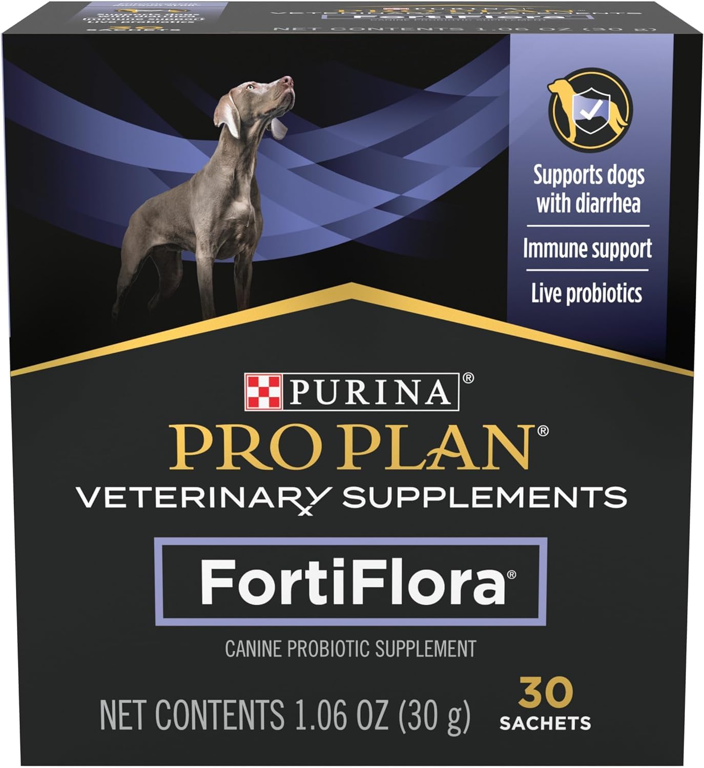 Purina Pro Plan Veterinary Supplements FortiFlora Dog Probiotic Supplement, Clinical Formula for Digestive Health & Diarrhea Relief, Veterinarian