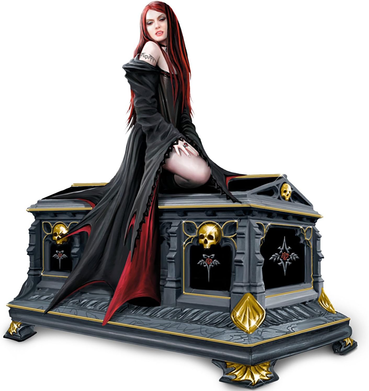 The Bradford Exchange Anne Stokes Love Without End Gothic Vampire Music Box