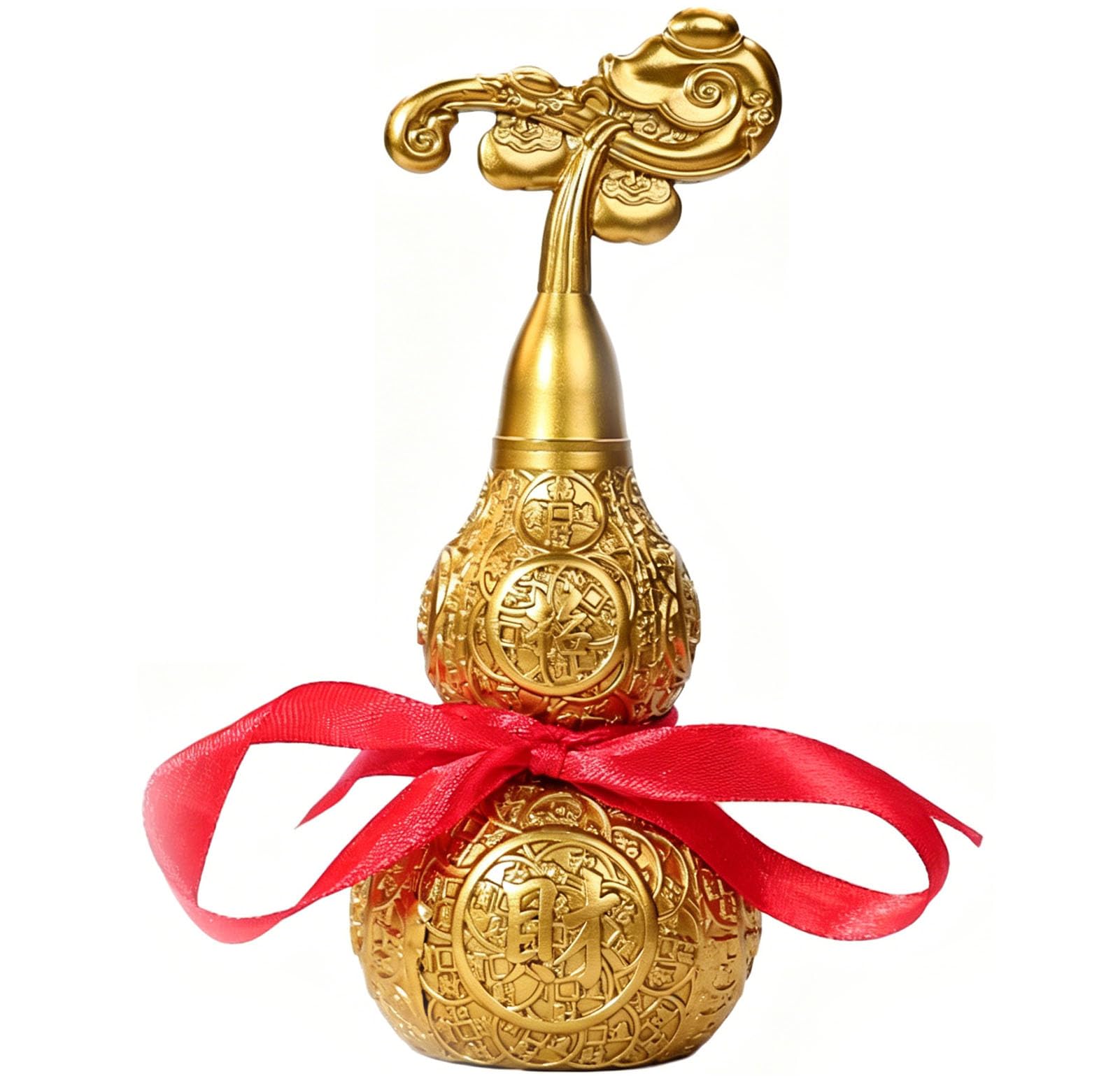 Zooeelly Golden Gourd Wu Lou Statue Taoist Deities Calabash Ruyi Figurine