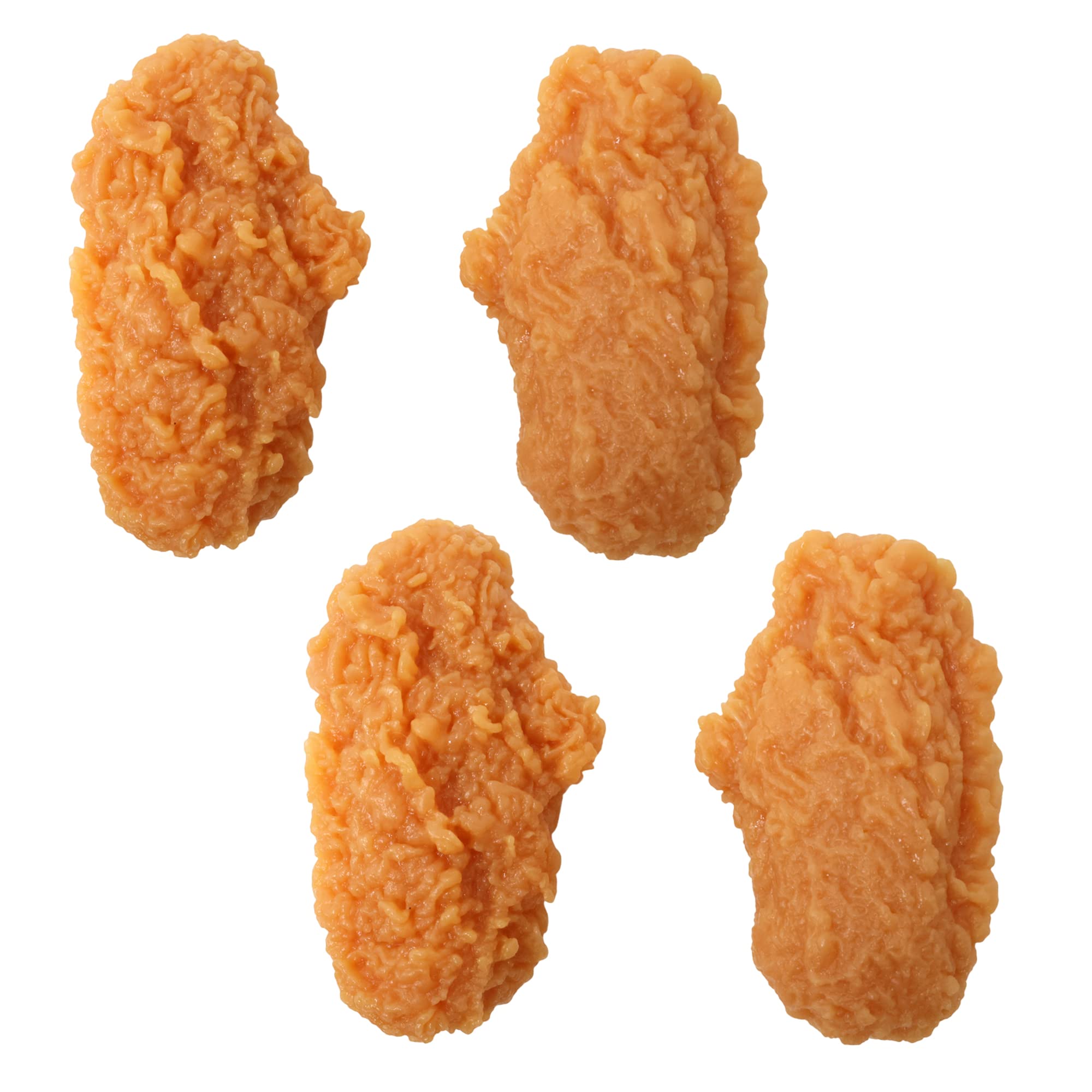 yueton 4PCS Lifelike Artificial Fake Food PVC Chicken Wings Realistic Simulation Cooked Meat Fried Chicken Imitation Food Model Props for Home Party Decoration Market Food Sample Display