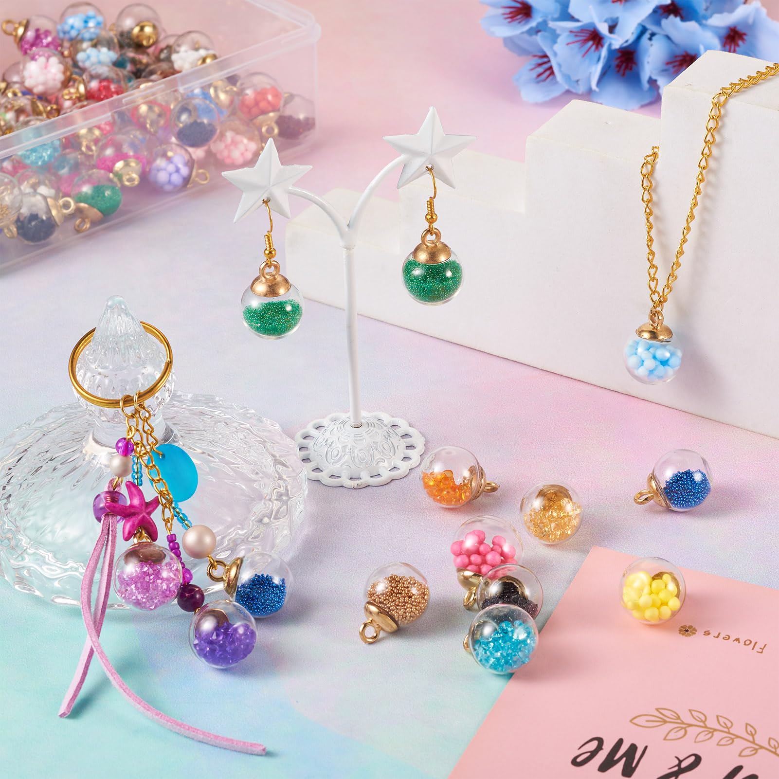 Lot De 10 Boules En Verre à Remplir - Breloques DIY Pour Bijoux, Décoration, Souvenirs (2,5 Cm)