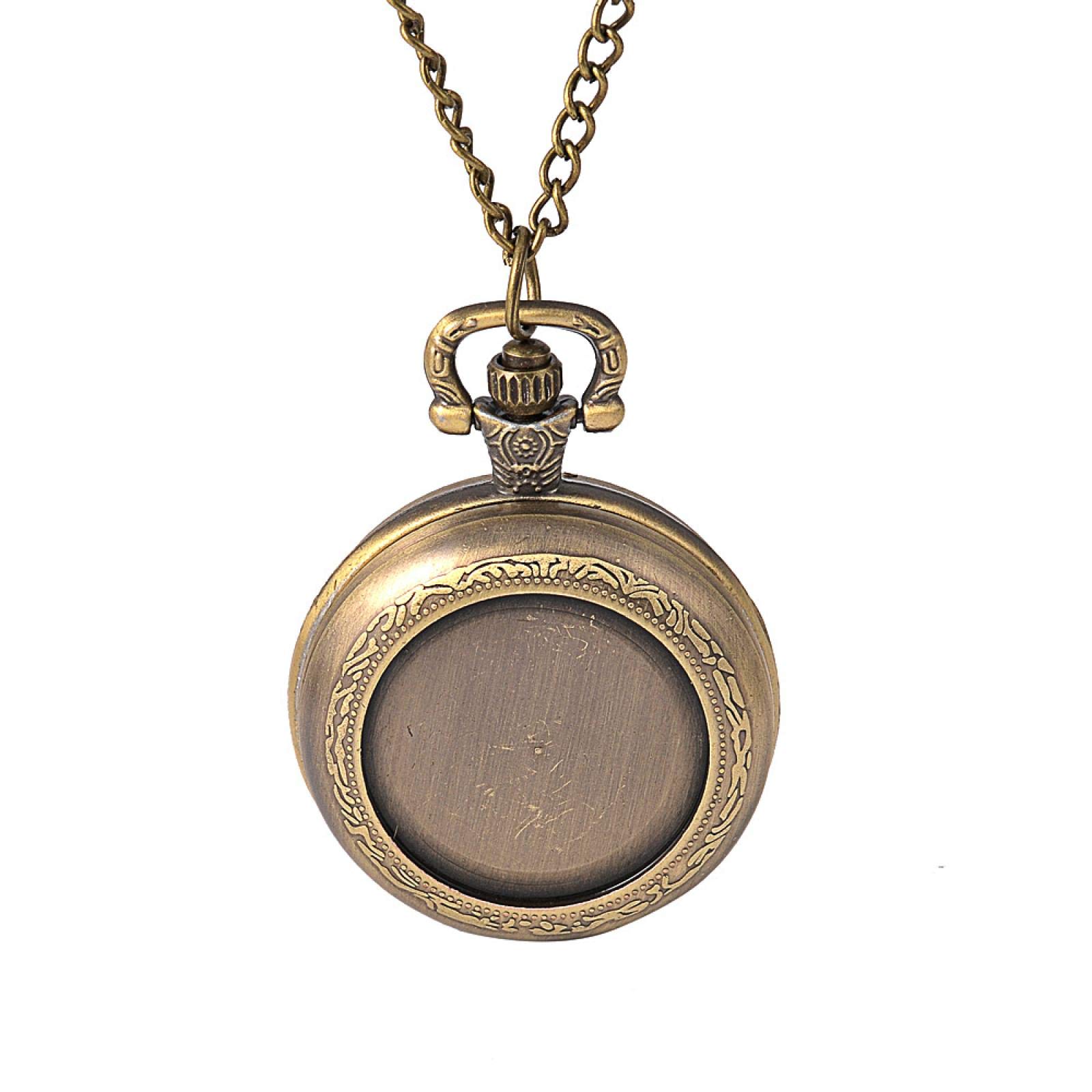 Orologio da esterno, Orologio da tasca retrò classico di medie dimensioni Modello semplice e generoso con superficie posteriore ribaltabile collana