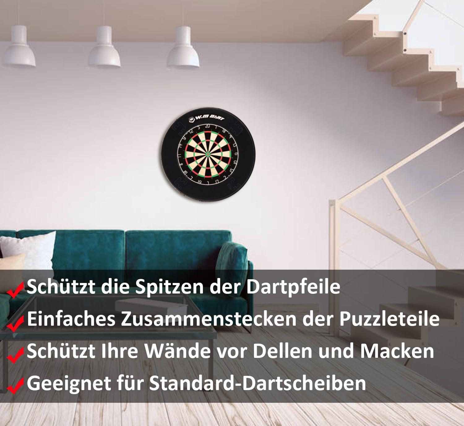 WIN.MAX Dart Catchring Surround Auffangring Dart Backboard Auffangring Rund Dart Surround Eva Dartscheibe