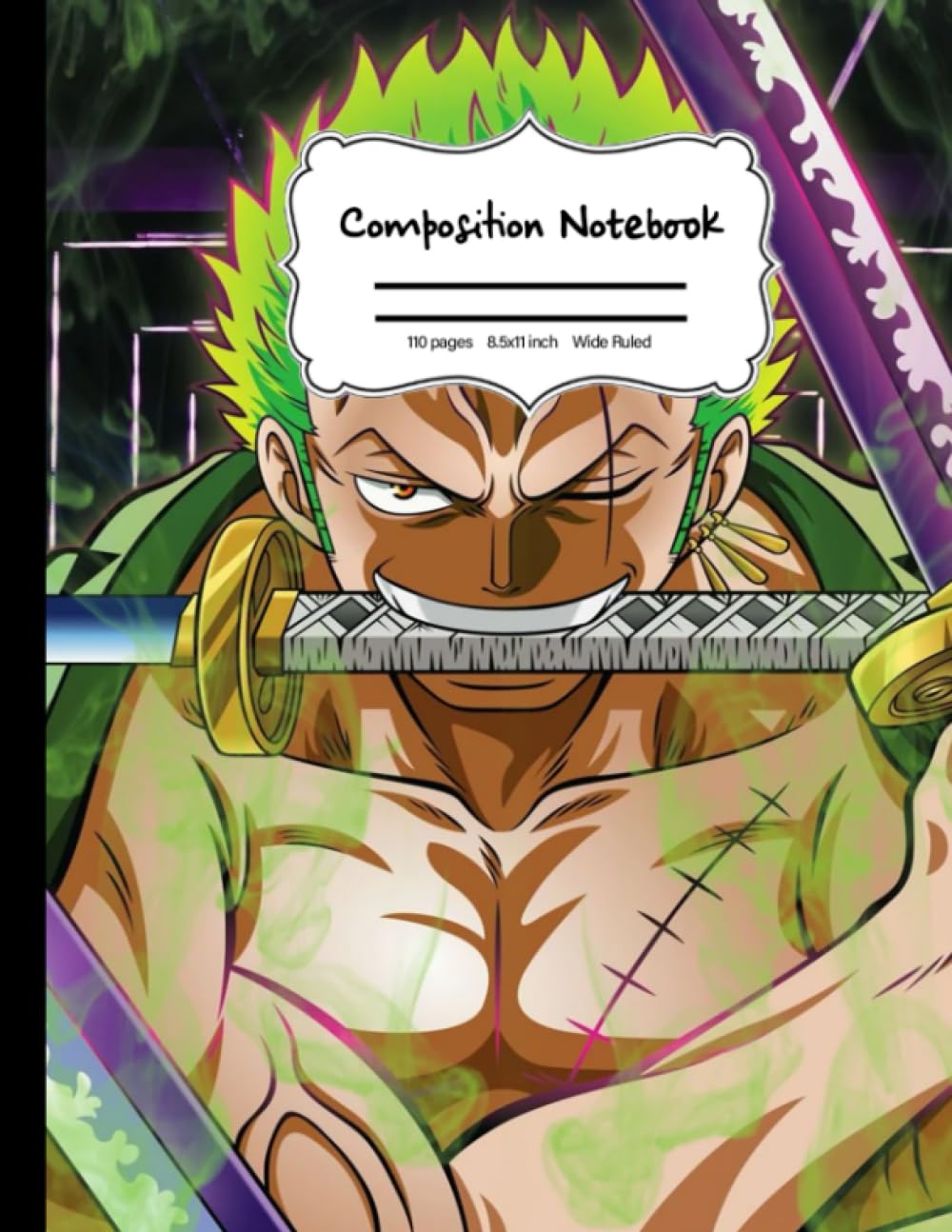 Composition Notebook: Ones Piecent ZOROn 8.5 x 11 Inches, 110 Pages Composition Notebook, Wide Ruled Paper Book, Back To School Notebook For Elementary, College, Study Notes