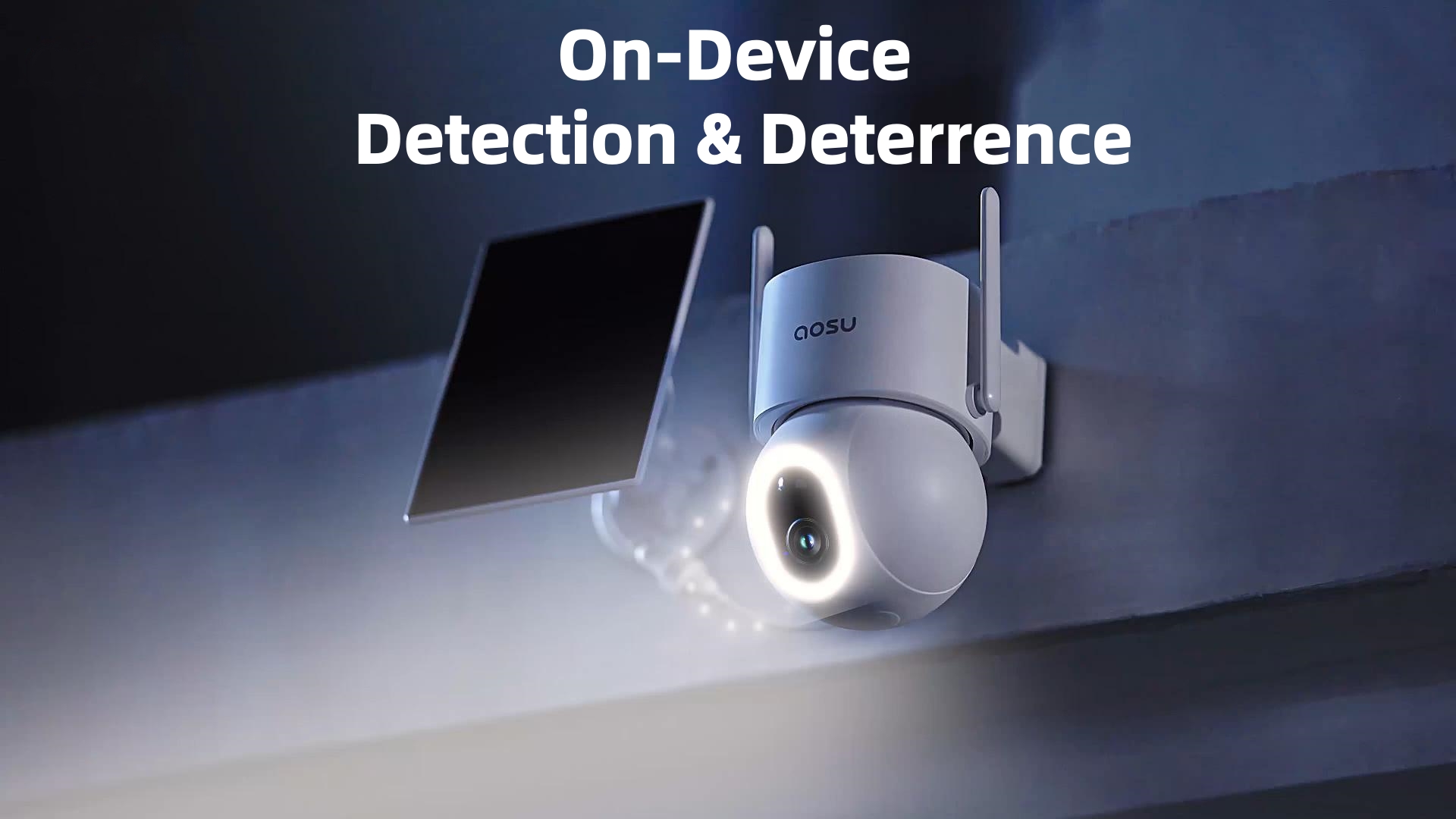 aosu 4K D1 Max Solar Security Cameras Wireless Outdoor, 4-Cam