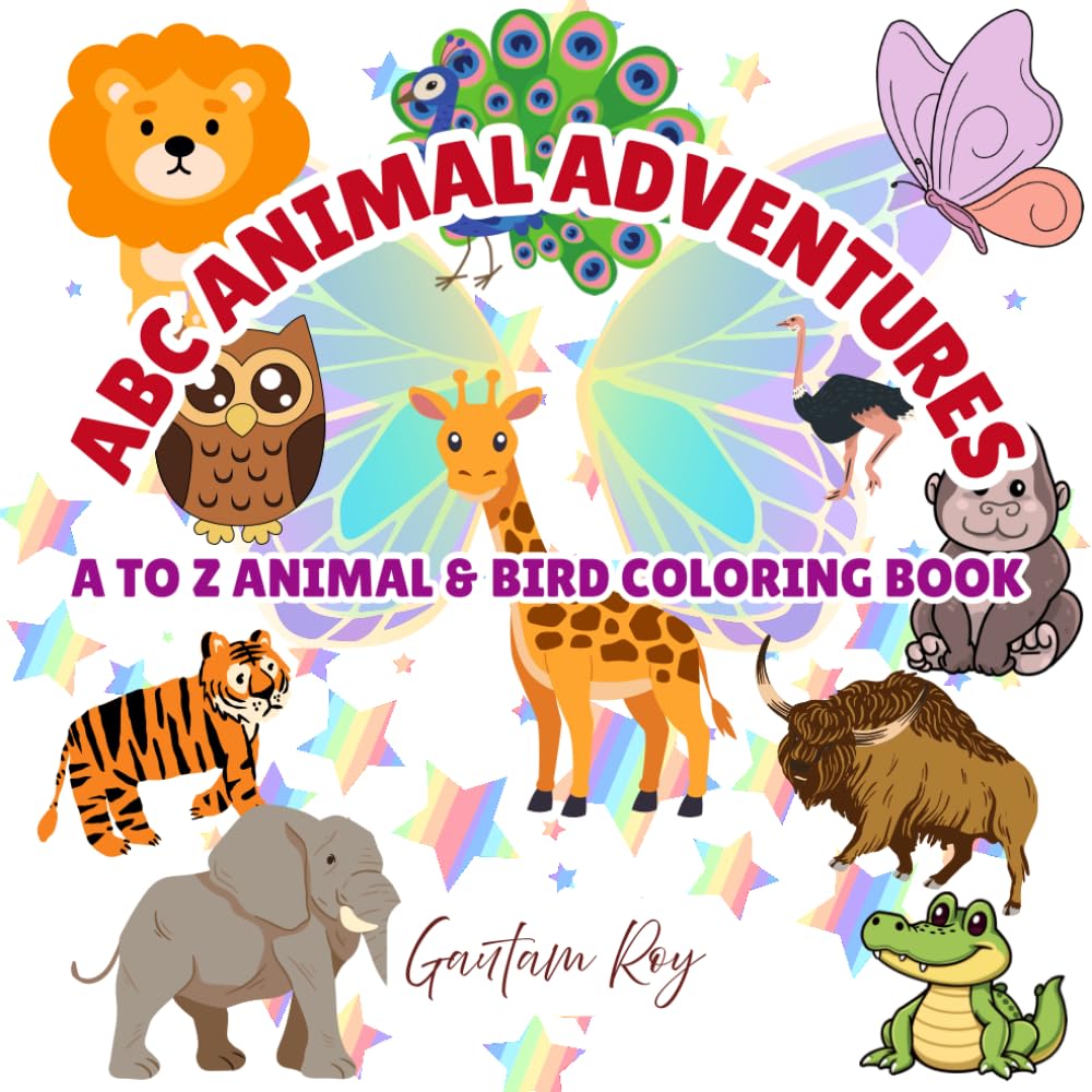 ABC Animal Adventures: A to Z Animal & Bird Coloring Book