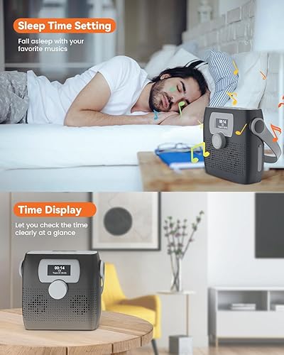 Miniatura 9 de MONODEAL CD Player Portable,Bluetooth Boombox CD Player with Speakers,Portable FM Radio for Camping& Travel(Favourite