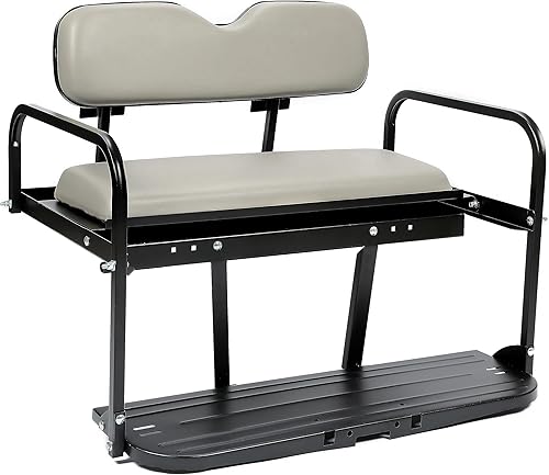 Miniatura 8 de HECASA Kit de asiento trasero abatible compatible con carrito de golf EZGO Marathon Pre-1994 abatible, plegable, plegable, asiento trasero blanco