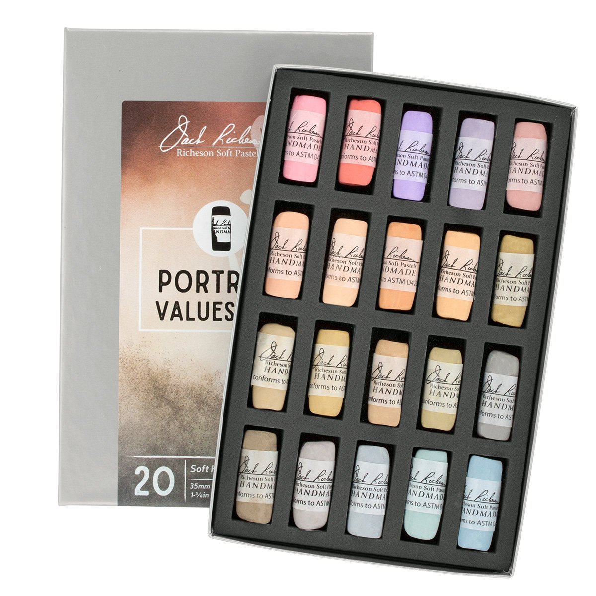 Amazon.com: Jack Richeson 422940 Hand Rolled Soft Pastel Set (20