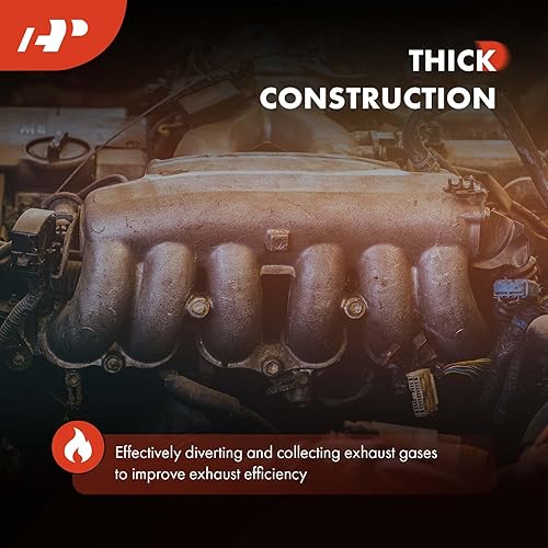 Miniatura 4 de A-Premium Colector de escape con junta, espárragos, tuercas y escudo térmico DOHC 6Cyl 4.2L Compatible con Chevrolet, GMC, Isuzu, Buick, Olds, Saab