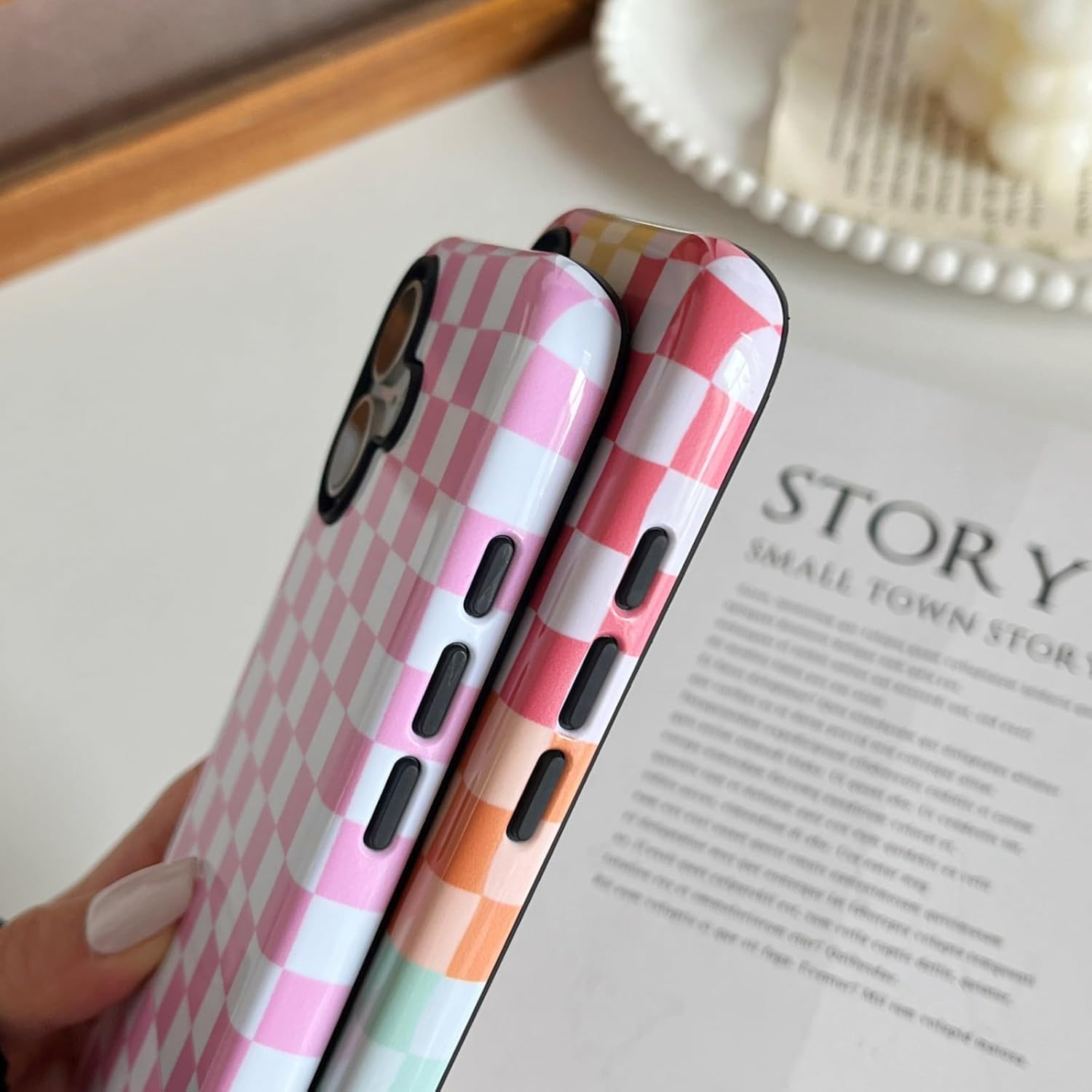 Compatible with iPhone 17 Case（6.3"） with Cute Colorful Checkered Pattern, Shockproof Slim TPU and Hard PC Protective Phone Case for Women Girl Men - Colorful 4 - Image 6