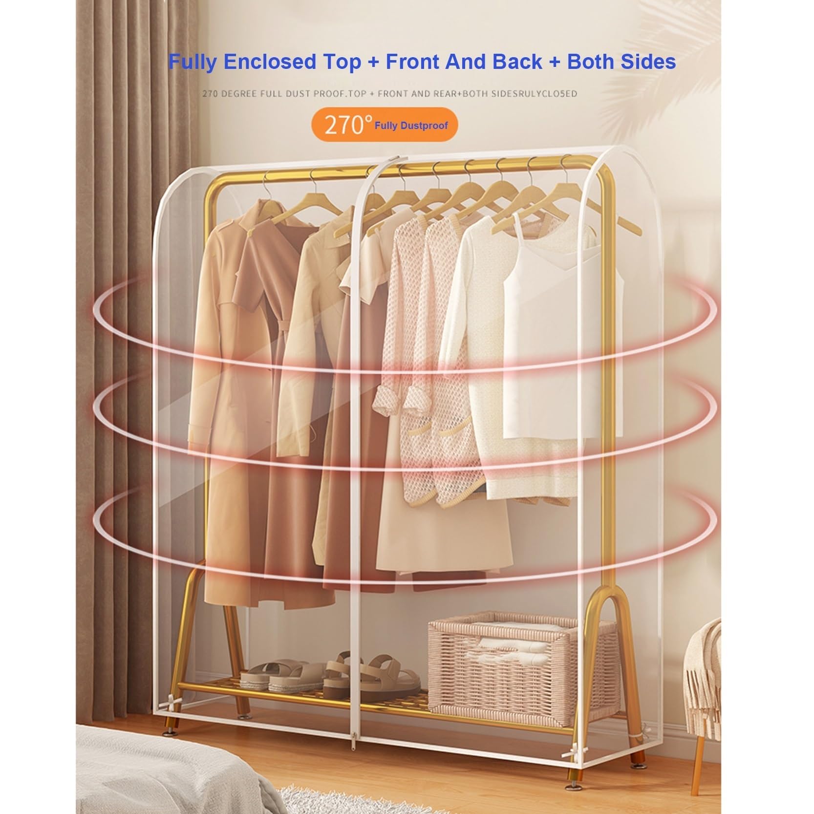 Funda antipolvo para Hanrs Reu, protector de ropa para abrigos, vestidos y trajes, transpirable y ropa Sto Solut