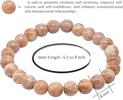 Miniatura 236 de Amazing Gemstone Pulsera de cristal para mujeres y hombres, pulsera de cristal curativo de protección, pulsera elástica con cuentas de piedras