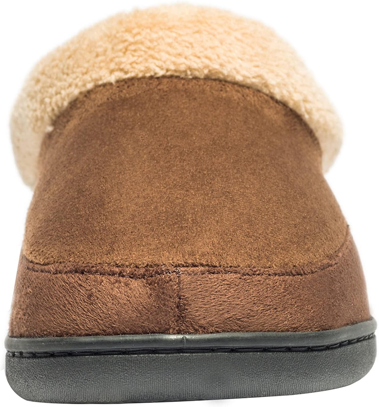NewDenBer Men's Warm Memory Foam Slippers Suede Plush Fleece Lined Slip on Indoor Outdoor Clog House Shoes - Image 3