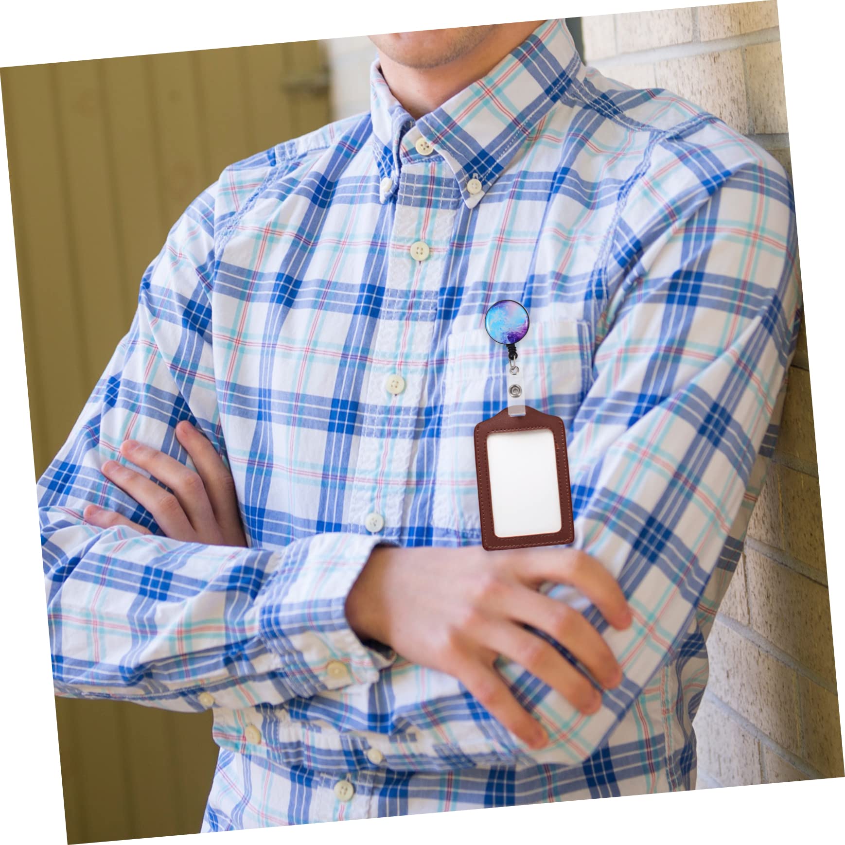 STOBOK 8pezzi Easy-pull Badge Holders Con Design Creativo Di Fiori Clip Retrattile Per Id e Perfetti Per Uso Quotidiano e Eventi Di Galassia