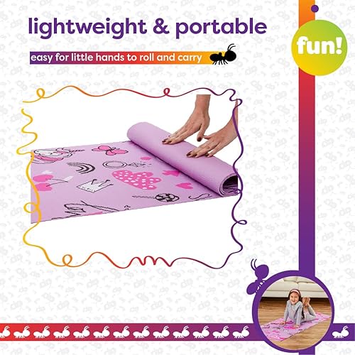 Miniatura 6 de Antsy Pants Tapete de yoga para niños, tapete de yoga para niños, esterillas de yoga para entrenamiento en casa, esterilla de yoga de viaje,