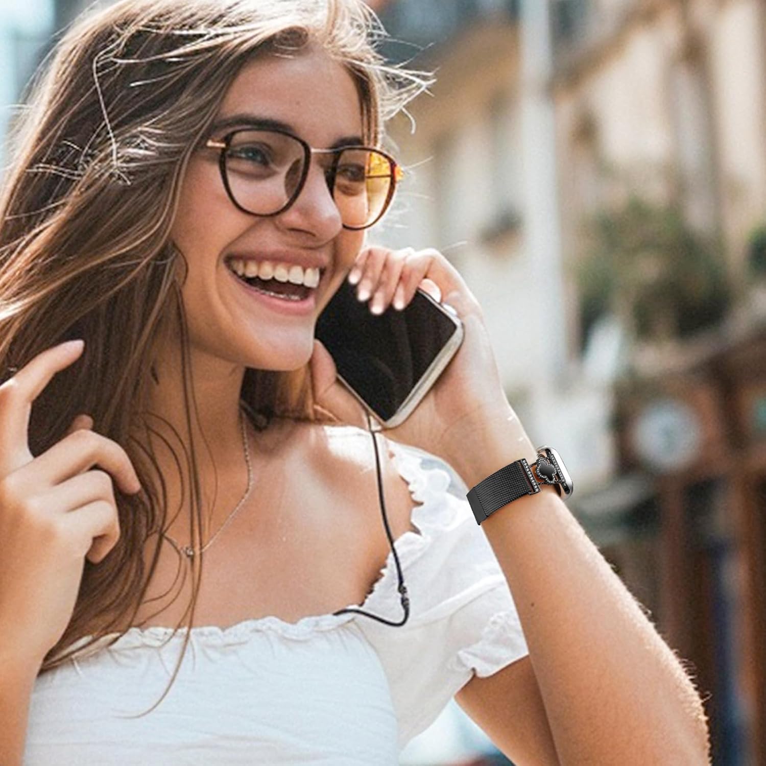 Magnetic Band Compatible for Apple Watch Bands for Women iWatch Series 10 9 8 7 6 5 4 3 Ultra SE 2 1, Stainless Steel Mesh Wristband Metal Strap for Apple Watch 38mm 40mm 41mm 42mm 44mm 45mm 46mm 49mm - Image 6