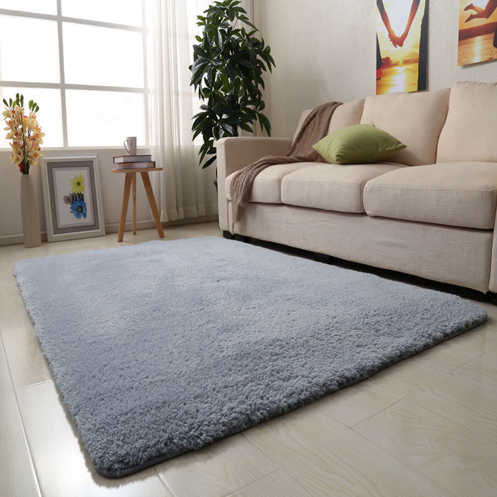 XYXH Alfombra Salon Pelo Corto Grande 200x300cm, Alfombras Dormitorio Modernas, Alfombras Mullidas De Interior Super Suaves, Super Suaves Antideslizante Y Esponjosa (A 200x300cm)