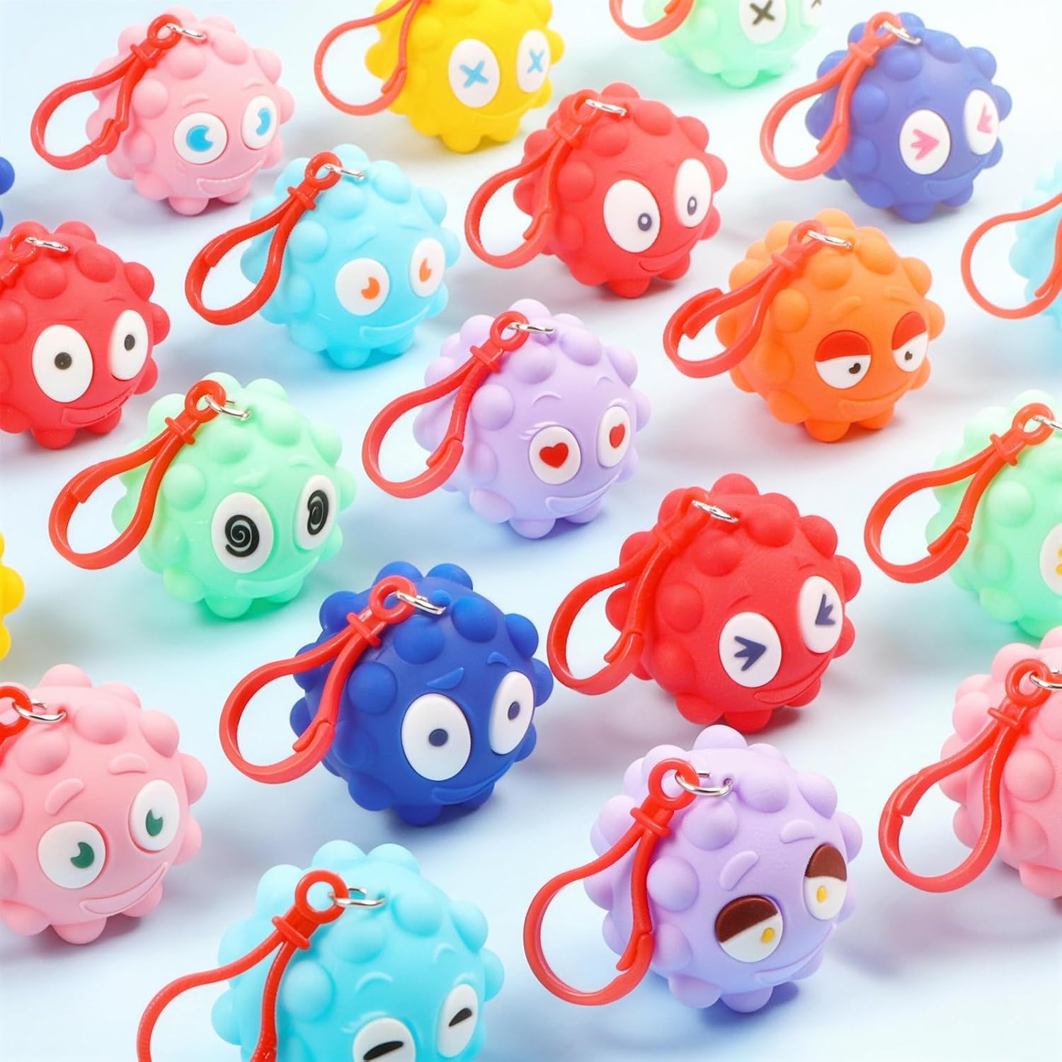 KissFree 24PACK Pop Ball Party Favors for Kids, 3D Pop Fidget Ball Sensory Toys Bulk, Goodie Bag Stuffer, Classroom Prizes, Gifts for Boys & Girls,Easter Basket Stuffers