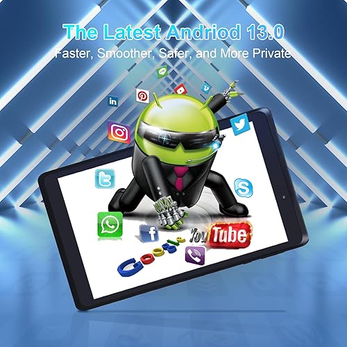 Miniatura 2 de C idea Tableta portátil de 8 pulgadas, Android 13 Tablet PC con pantalla de luz azul, WiFi, cámara dual 32GB+64GB expandida HD IPS protección ocular