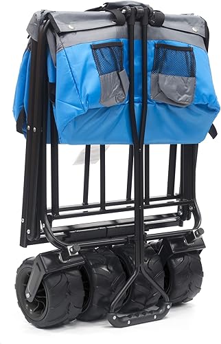 Miniatura 3 de Carro creativo para exteriores para niños, capacidad de peso de 200 libras, carrito plegable y portátil todo terreno, playa, parque, jardín, camping