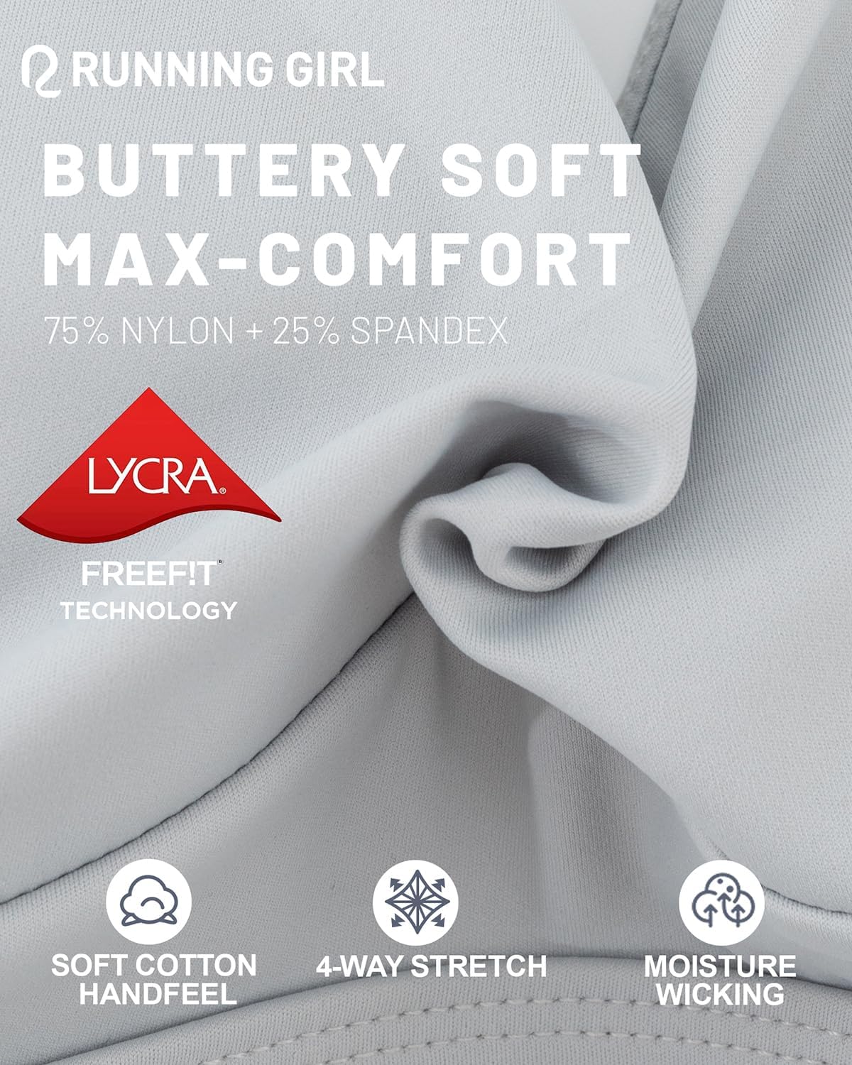 RUNNING GIRL Sports Bra for Women High Support, Molded Cup High Impact Sports Bras with Sewn in Pads Strappy Running Bra - Image 6