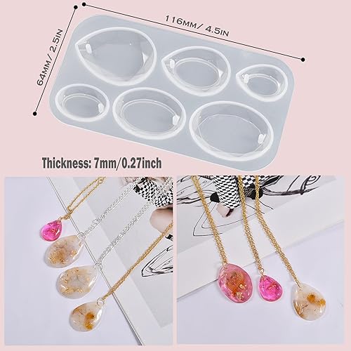 Miniatura 3 de Attuslla Moldes de joyería de resina, moldes de joyería para fundición de resina, moldes de joyería moldes colgantes con cuerda de cera negra y