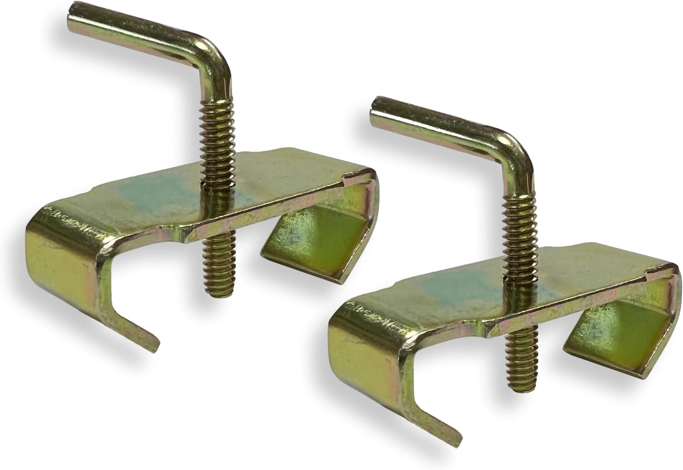 Large Bed Frame C-Clamp for 1-1/2"" Inch Metal Angle - Two (2), Yellow