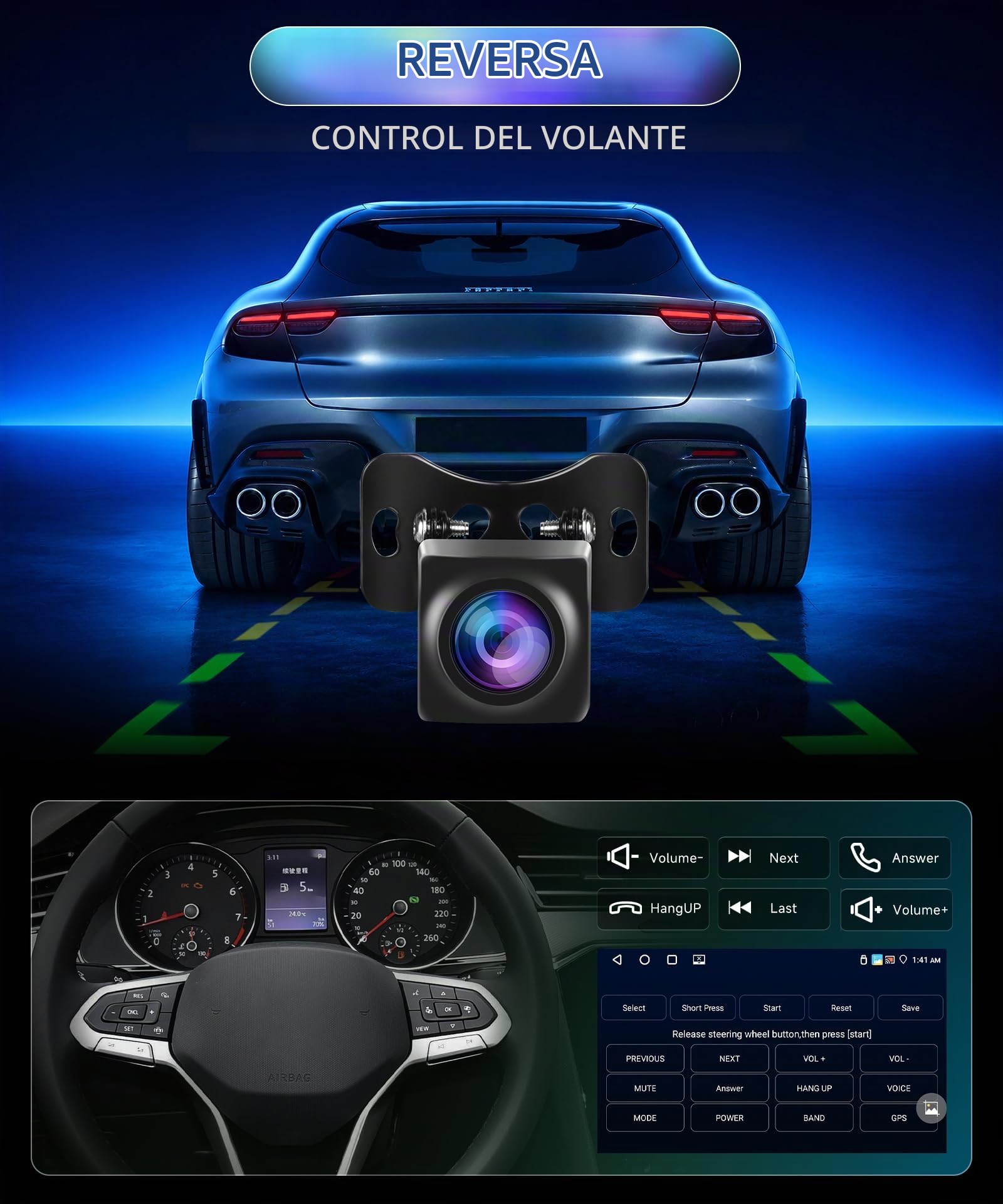 4+64G Motorsi Carplay Radio de Coche para VW MK3 4 POLO PASSAT B5 BORA MK5 SHARAN JETTA GOLF con Inalámbrico Android Auto, Car Stereo con 7" HD Pantalla Táctil Navi/WiFi/FM/RDS/SWC/Canbus/BT/EQ+Cámara