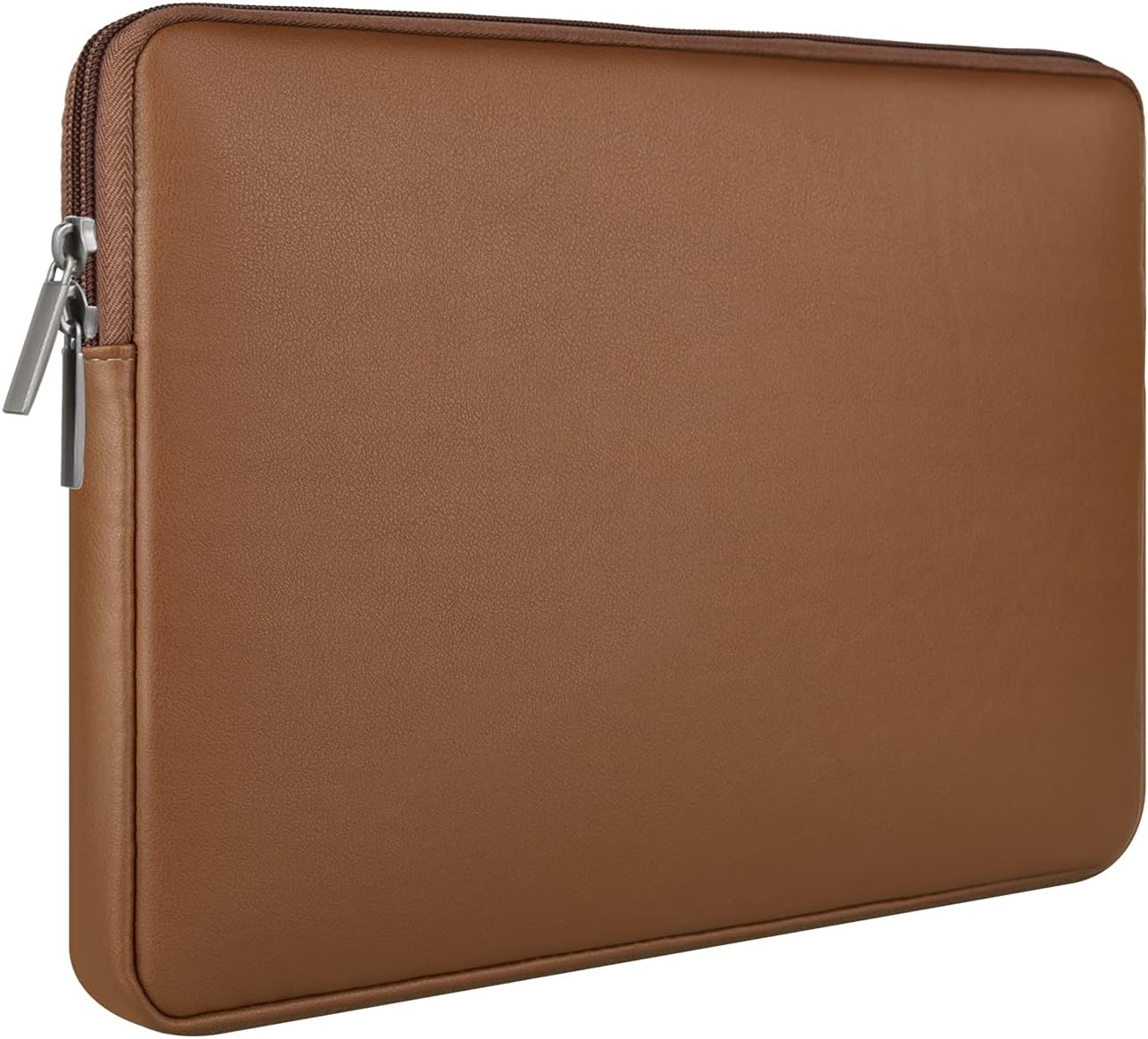 RAINYEAR 16 Inch Laptop Sleeve Soft PU Leather Case Protective Water Resistant Carrying Computer Bag Compatible with 16" MacBook Pro/Max M1 M2 M3 M4 A2141 A2485 A2780 A2991 A3403 A3186(Brown)