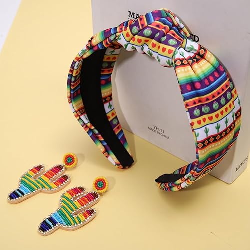 Miniatura 9 de YAHPERN Diadema navideña para mujer, diadema anudada de Mardi Gras, con nudo superior ancho, accesorios festivos para el cabello, regalos de Jewe.lry