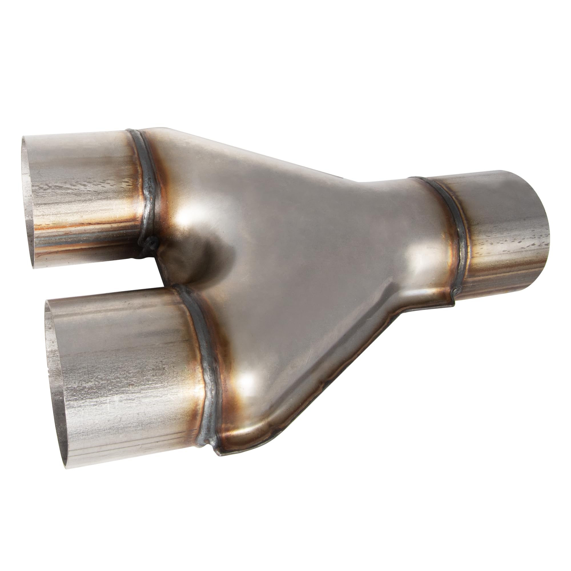 QYFNB Stainless Steel Exhaust Y Pipe, 2.5" Single to 2.5" Dual Exhaust Adapter Connector for Car and Truck, 10" Overall Length, Weld-On, Universal