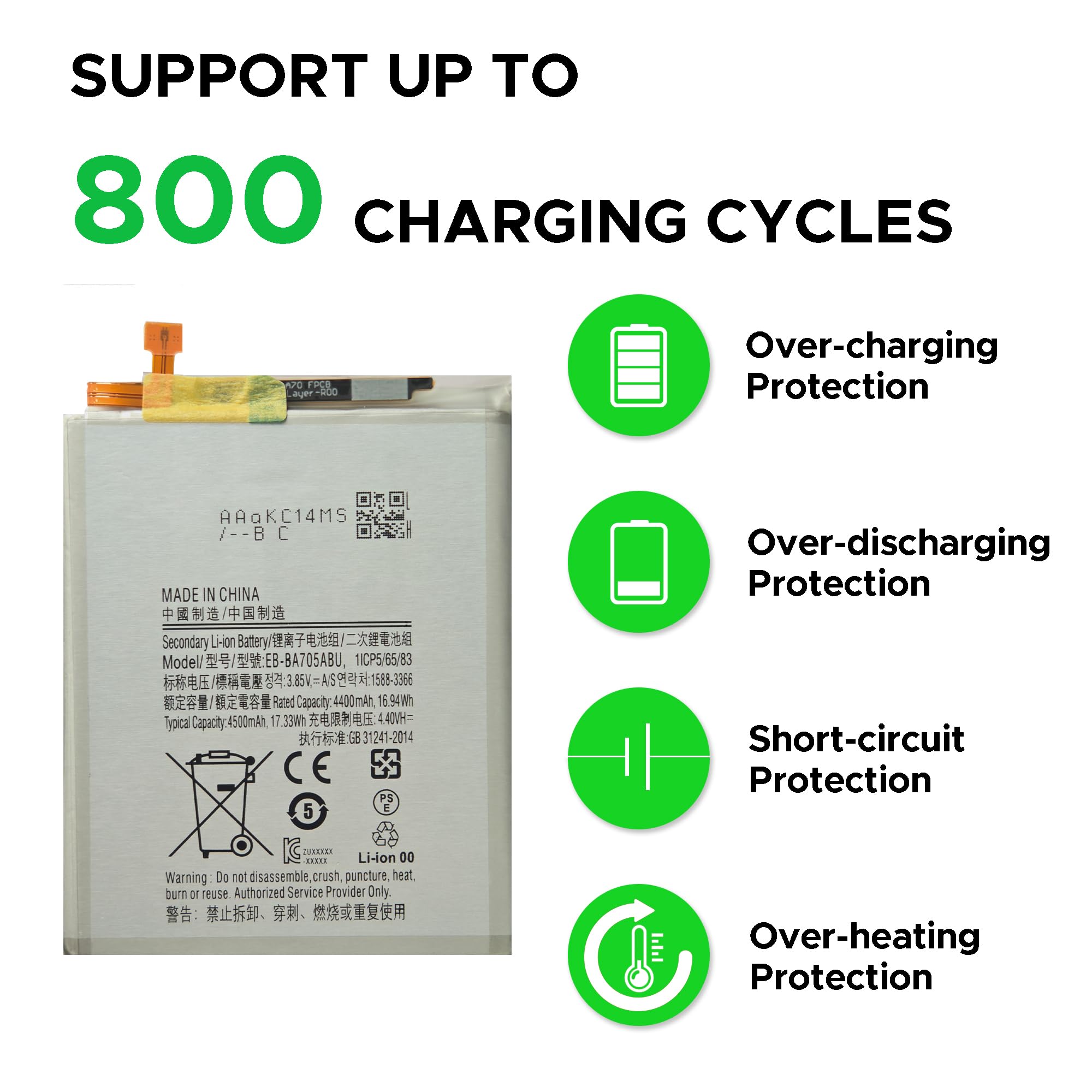 TANAKA EB-BT705FBE EB-BT7...C　バッテリー Amazon.com: GREEN FUSION for Galaxy A70 EB-BA705ABU Battery