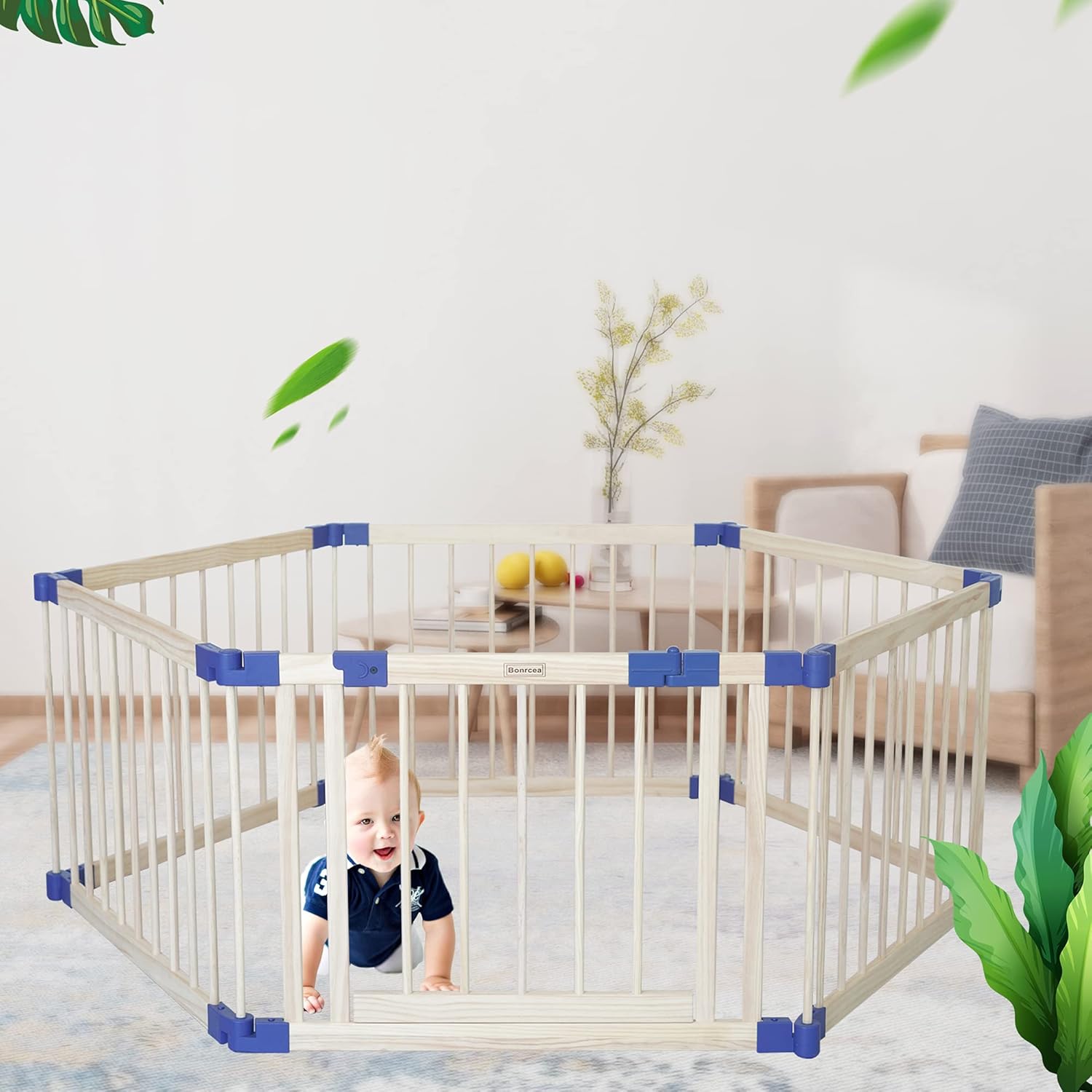 Buy Baby Playpen Foldable Playpen for Babies and Toddlers Solid Wood