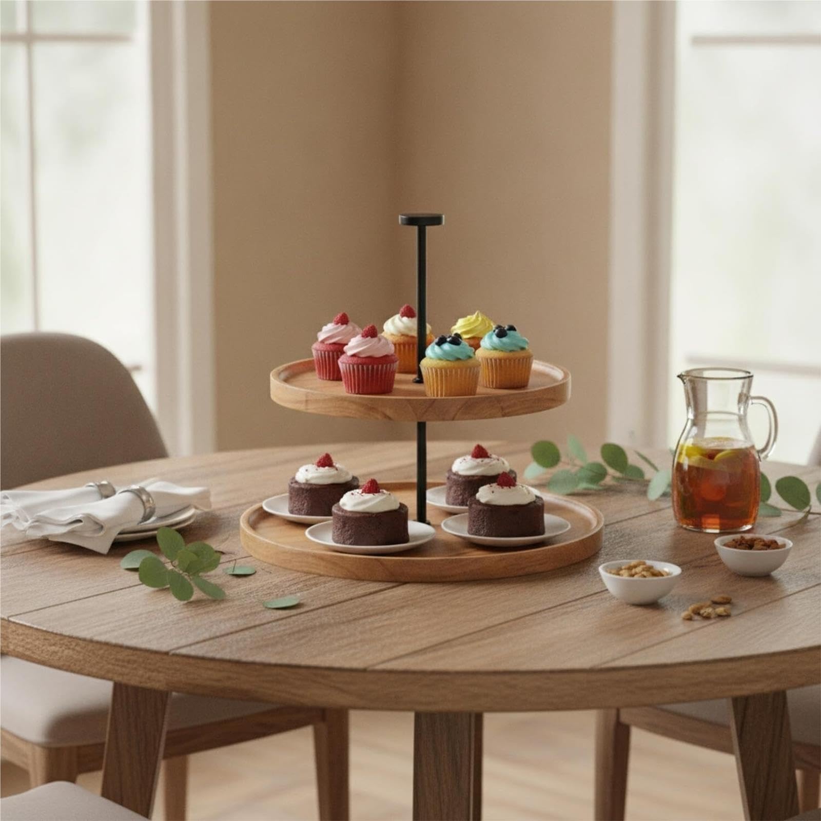 Présentoir à cupcakes en bois, présentoir à desserts