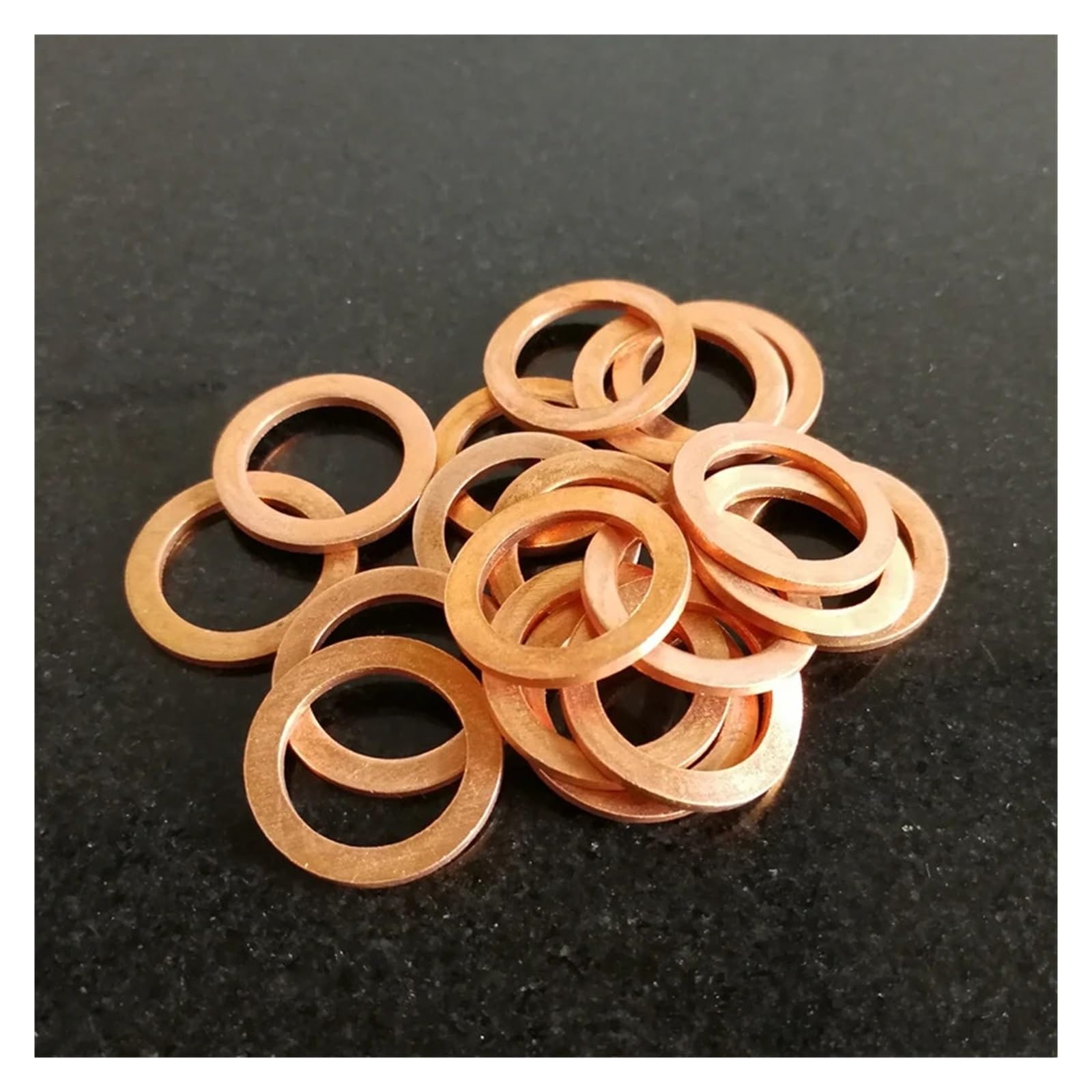 Messing Unterlegscheiben Unterlegscheiben Runddich Flache Unterlegscheibe aus Kupfer, 7 x 10 x 0,1, Innendurchmesser der Dichtung, 7 mm, Dichtungsring, dünnes Blech, T3, rote Unterlegscheibe aus Kupfe