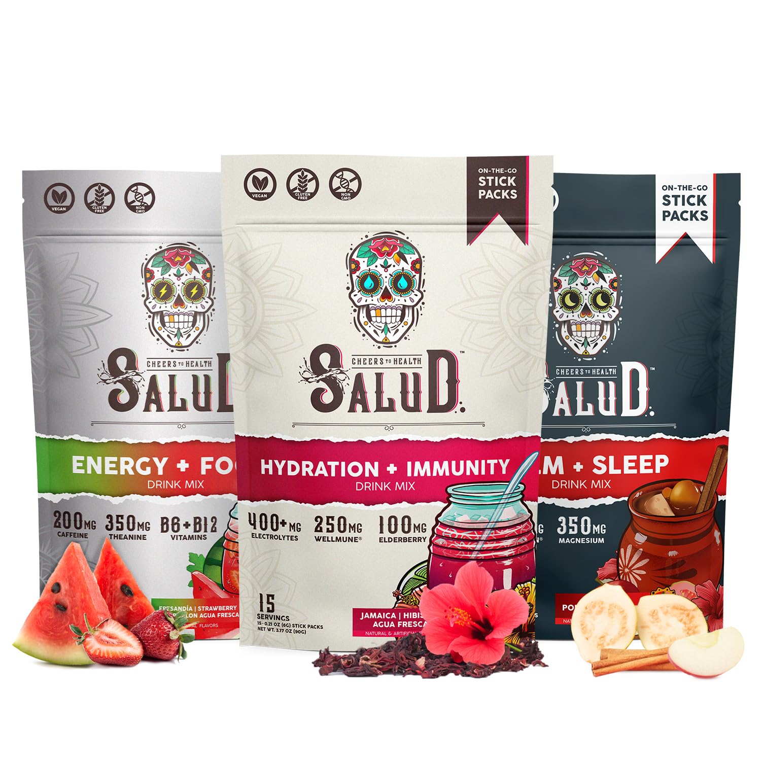 Amazon.com: Salud Variety 3-Pack | 2-in-1 Hydration + Immunity