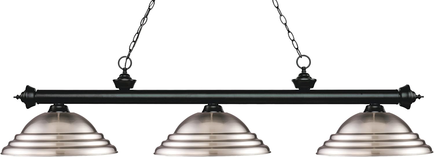 Z-Lite 200-3MB-SBN 3 Billiard Light, Matte Black