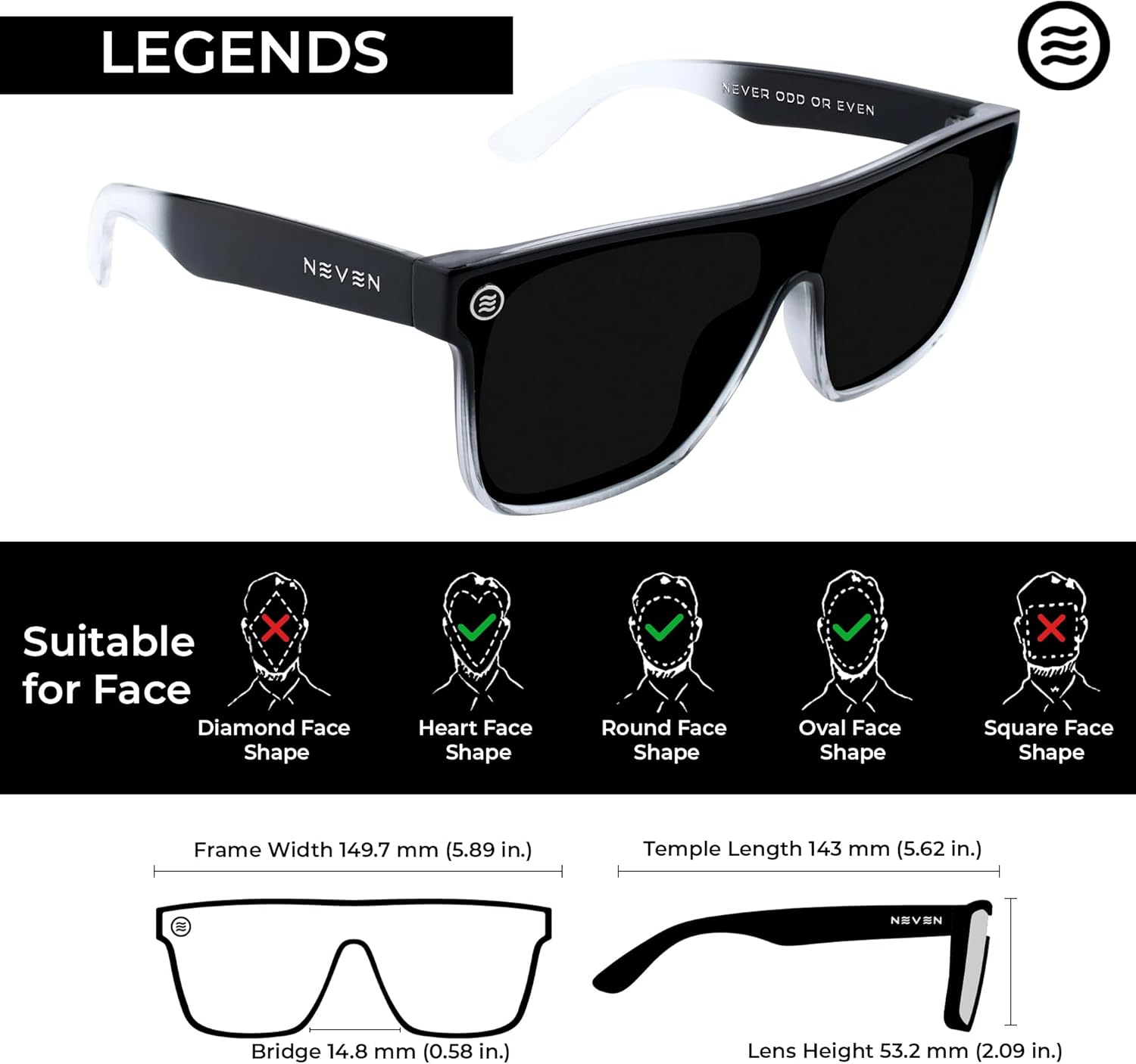 NEVEN Legend Polarized Work Sunglasses for Men - Stylish Side Shield Sunglasses - UV Protection Glasses for Outdoors - Image 6