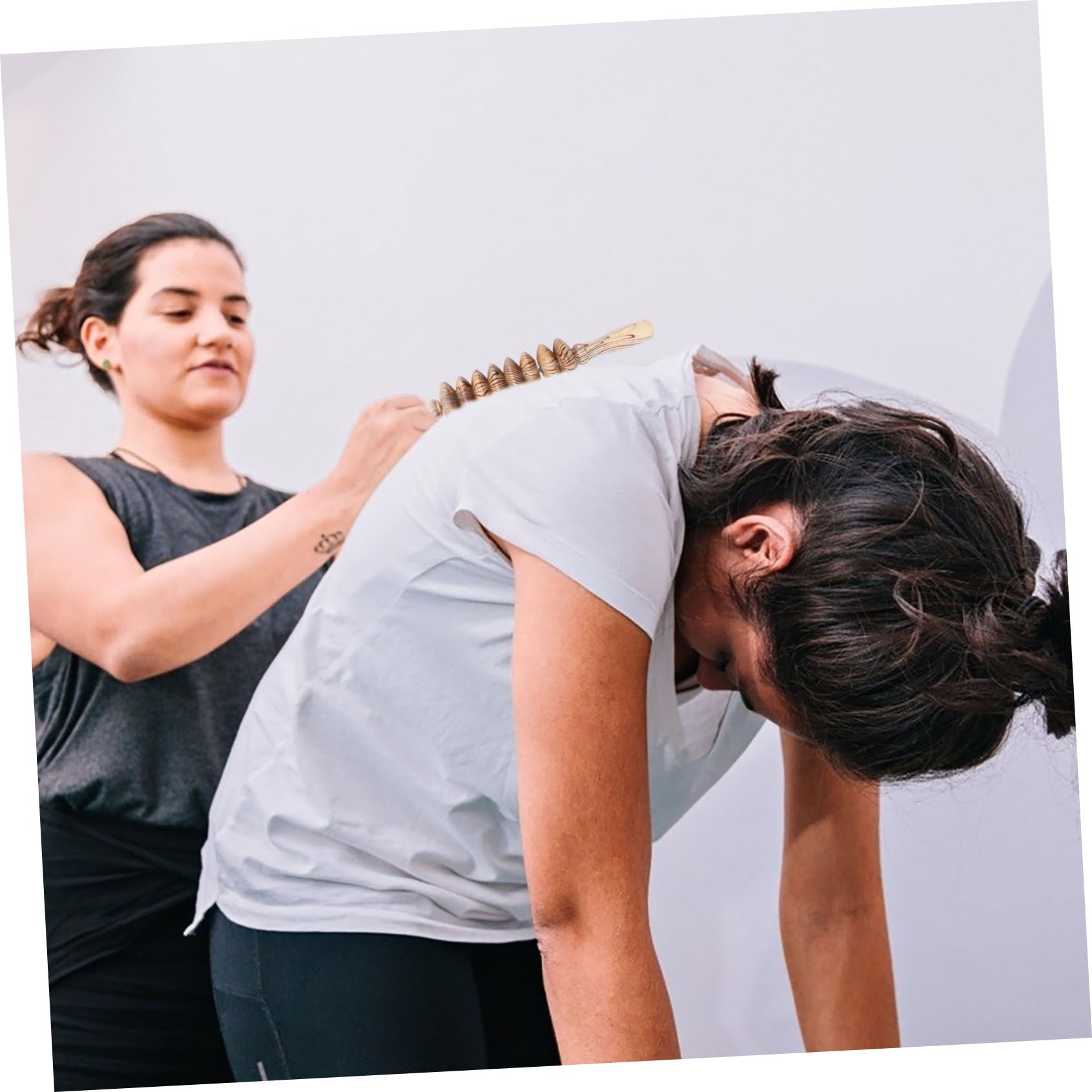 Rodillo Muscular Abdominal de Plástico 2piezas para Aliviar Fatiga Muscular y Masaje Relajante, Adecuado para Abdomen y Caderas en Entusiastas del Fitness