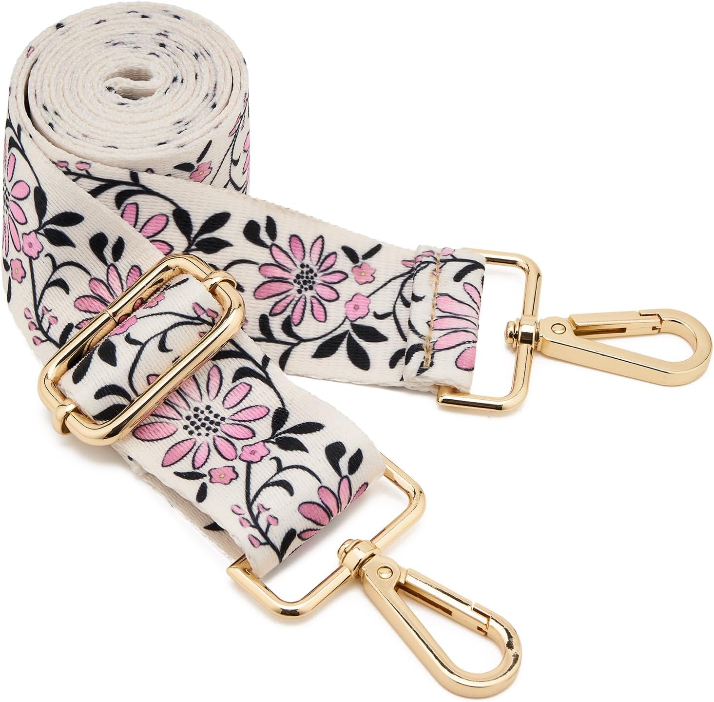 ZOOEASS Wide Shoulder Strap Adjustable Replacement Belt Guitar Style Crossbody Bag Handbag Strap Multicolor Canvas Straps(Wide:1.5in)(Color41)