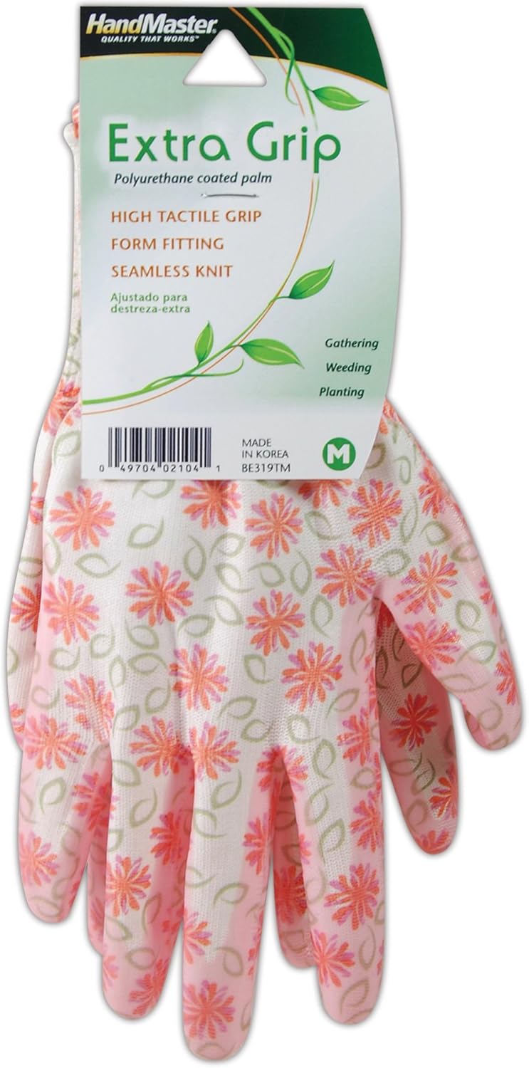 MAGID Bella Floral Nitrile Glove, Pink