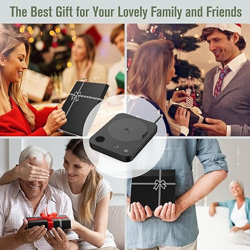 Miniatura 6 de Calentador de taza de café, calentador de café eléctrico con apagado automático para escritorio de oficina, calentador de velas con 3 temperaturas,