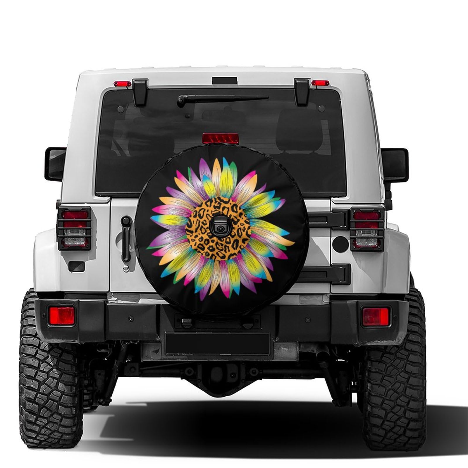 Foruidea Sunflower Bee Spare Tire Cover With Backup...
